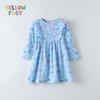 Einhorn-Prinzessin-Kleid: Stylisches Langarm-Rundhals-Oberteil für Mädchen im Alter von 3-8 Jahren, Perfekt für Frühling und Herbst.