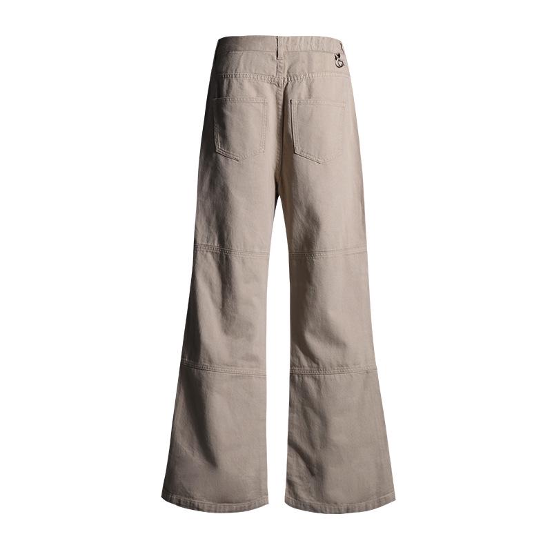 Damen-Jeans mit hohem Bund, Retro-Khaki und weitem Bein