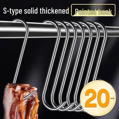Bahainiao Heavy-Duty Stainless Steel S-Hooks for Curing Meat