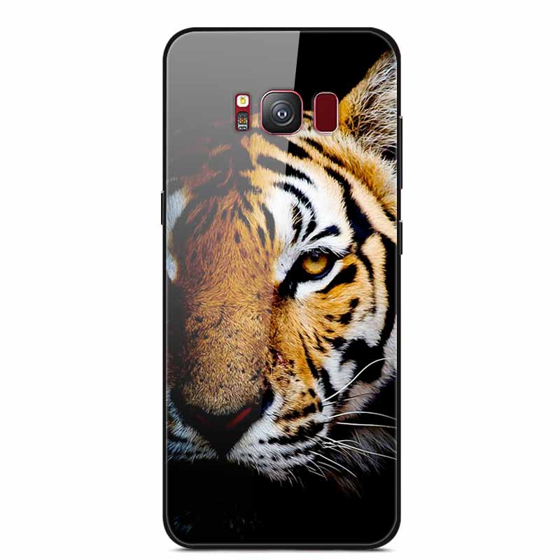 Glass Back Cover For Samsung Galaxy S8 Plus Case S 8 Plus Hard Tempered Glass Case For Samsung S8 Plus Phone Case Soft Bumper