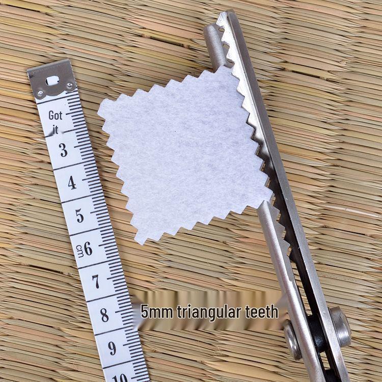 Fabric Craft Scissors: Triangular, Serrated, Semicircle, and Wave Patterns