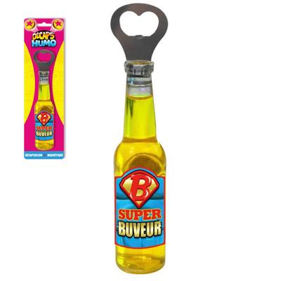 [P2715] - Milžiniškas geltonas butelio formos butelių atidarytuvas (Super Girtuoklis) - 21 cm