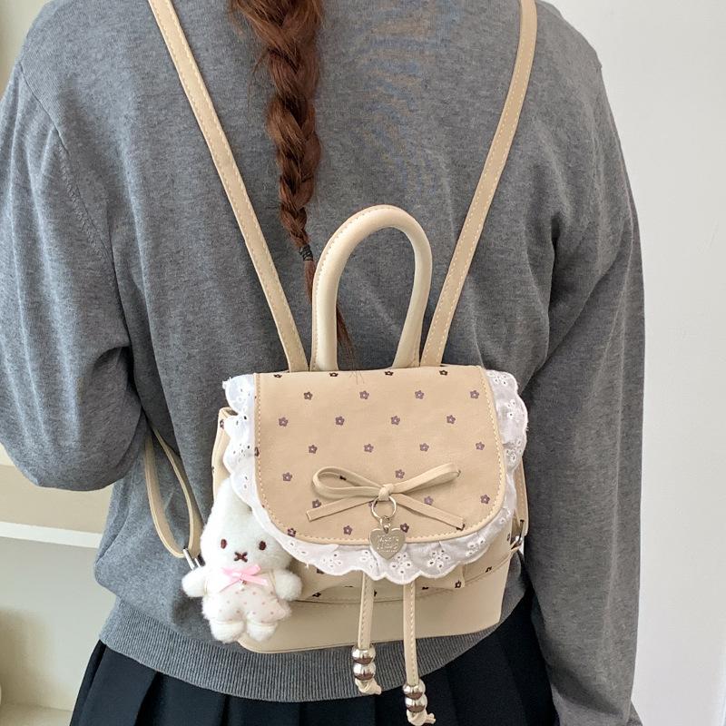 Schoolbag Shuai Mijia sweet girlish niche lace lace women's backpack 1011 new backpack exquisite small schoolbag
