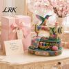 Retro Spring Home Decoration Tiny 3D Beaded Sewing Machine DIY Kit for Kids & Adults, Exquisite Hummingbird Handmade Bead Unique Decor Craft