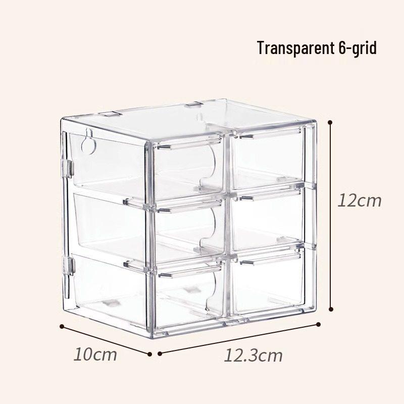 Transparent Jewelry Beads Storage Box with Drawer Compartments for DIY Crafts
