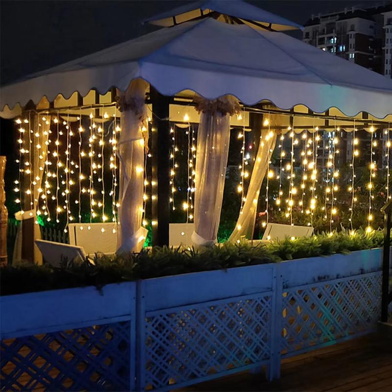 Icicle String Lights Led Fairy Lights Christmas Garland For New Year Party Wedding Garden Terrace Christmas Decoration Lamps