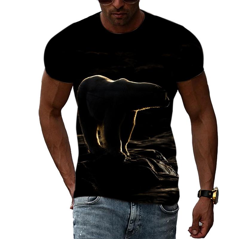 Funny Animal Bear 3D Printed Men T-shirt Summer Fashion Personality Casual O-neck Streetwear Hip Hop harajuku graphic t shirts