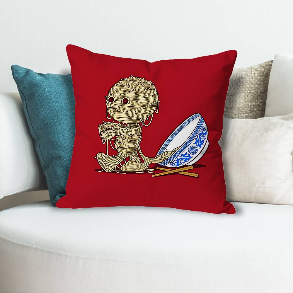 Funny Food Art Anime Celebrity Merchandise AllMatch Printed Pillow Case Sofa Car Office Room Decoration Protector
