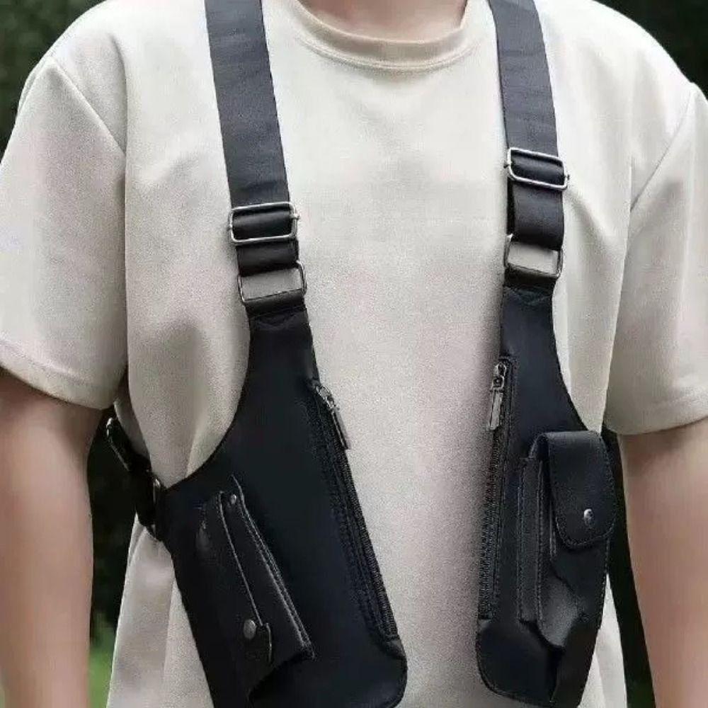 Vintage Mobile Phone Chest Bags Oxford Cloth Double Shoulder Pouch  Outdoor