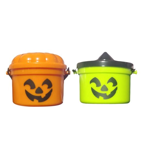 Halloween Pumpkin Bucket Miniature Design Pumpkin Orange Bucket Mini Storage Containers Festive Halloween Decoration