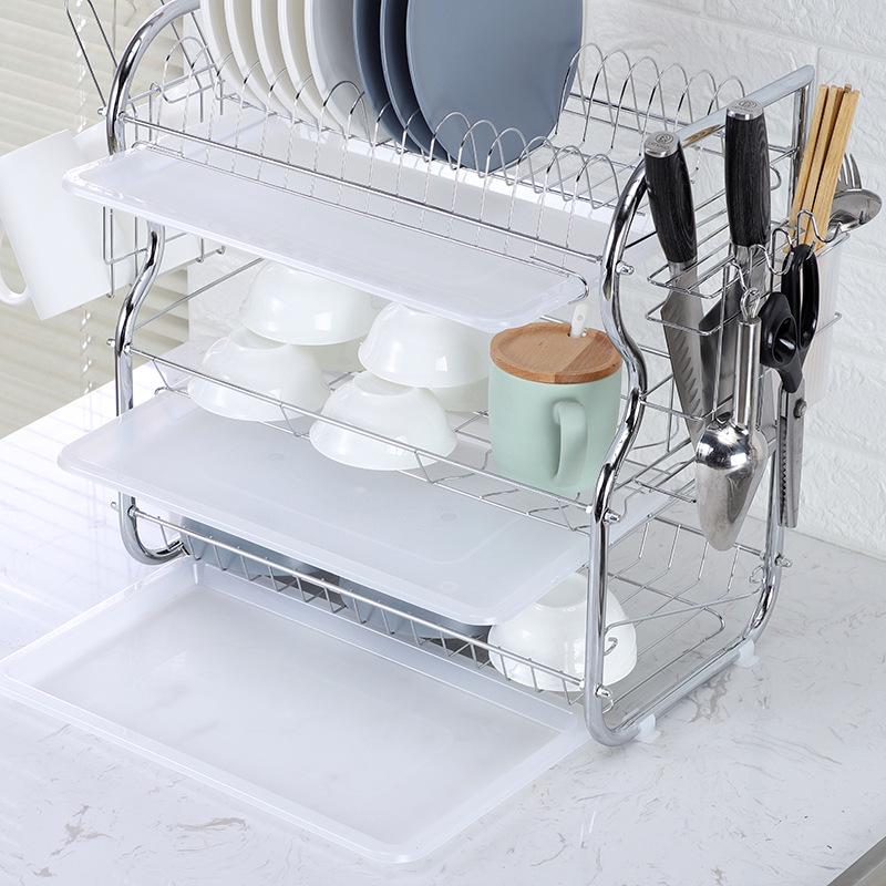 Multi-Layer Kitchen Storage Rack and Dish Drainer