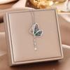 Women's Silver Titanium Steel Necklace with Micro-Inlaid Zircon - Elegant, Durable Clavicle Chain Jewelry