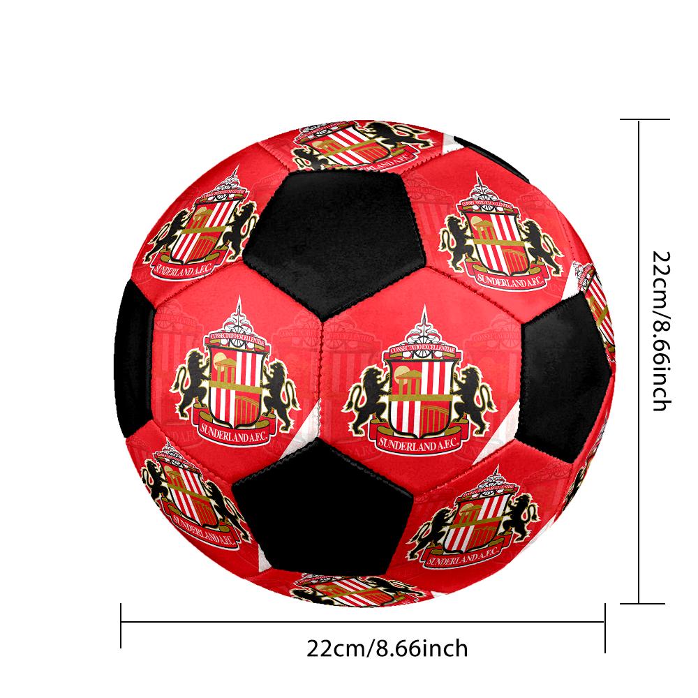SIZE 5 Sunderland AFC Soccer Ball Colorful All Ages Machine Stitched PVC Competition Ready Durable High-Bounce