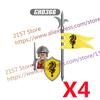MOC Medieval Figure Building Block Castle Templar Knights Armor Militia Soldiers Gunners Shield Helmet Assembling Brick Toys S26