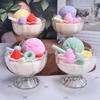 Ice Cream Scented Candle Transparent Cup Glass Container Wax Candle Cup Indoor Romantic Romantic Atmosphere