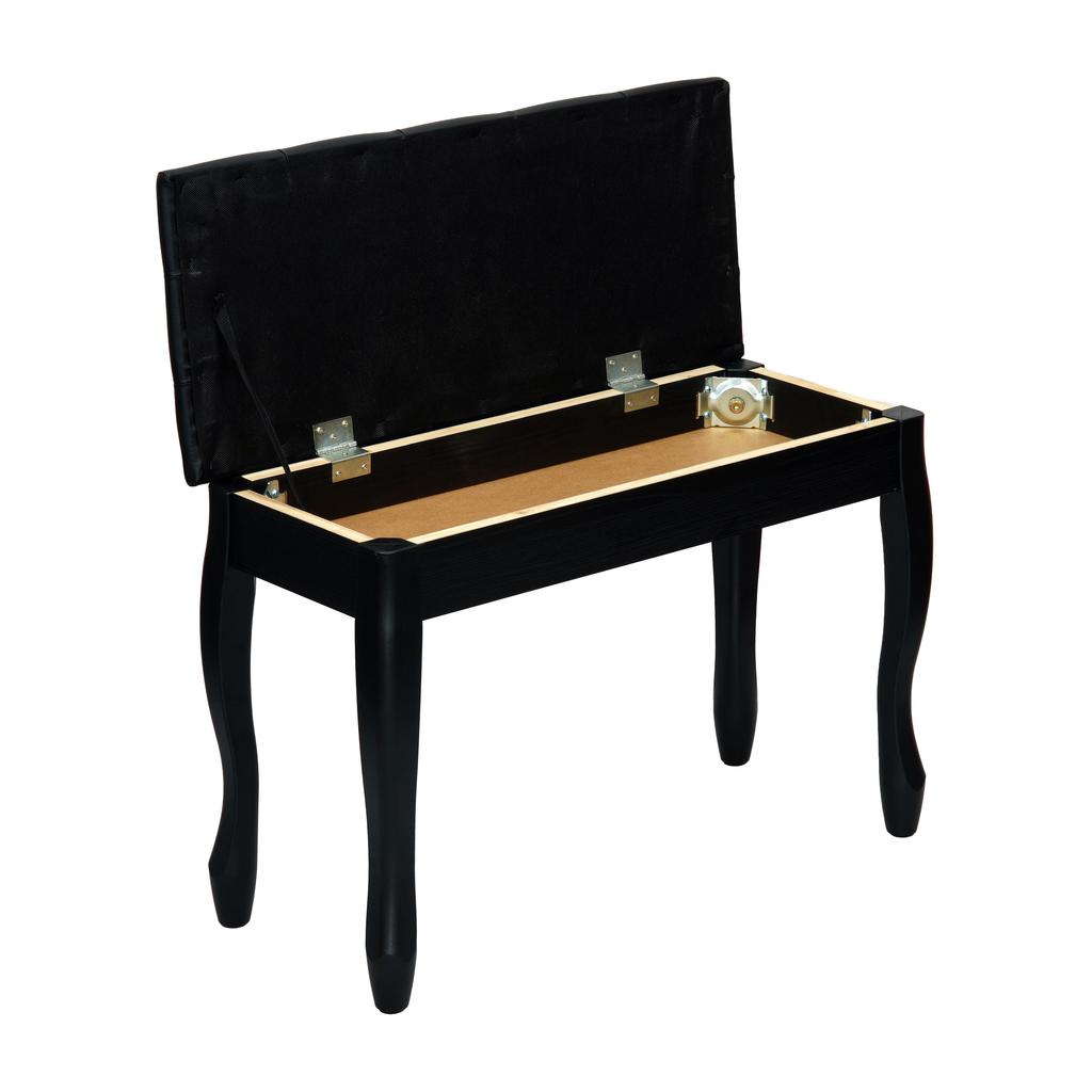 MusicMate MM-K15-B Virtuoso PIANO BENCH - BLACK