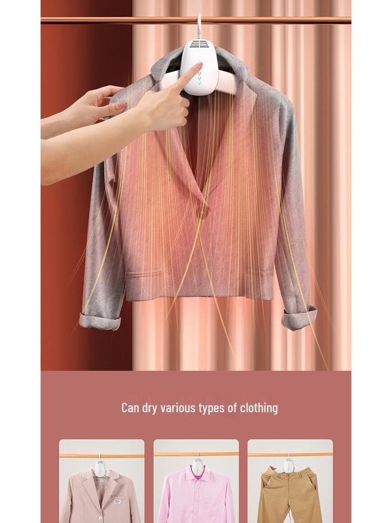 Portable Quick-Dry Folding Clothes & Shoe Rack - Compact, Sterilizing Dryer for Dorms & Travel.