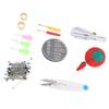 Sewing Pin Cushion Kit Cute Tomato Pin Cushion Glass Ball Head Pins Self Threading Needles Sewing Tool Set
