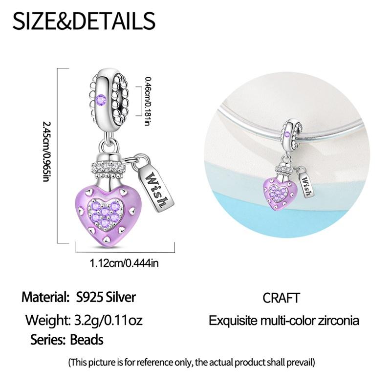 100% Real Copper Purple Series Collection Charms Beads For Women Fit Original Bracelets Fine Diy Jewelry Making