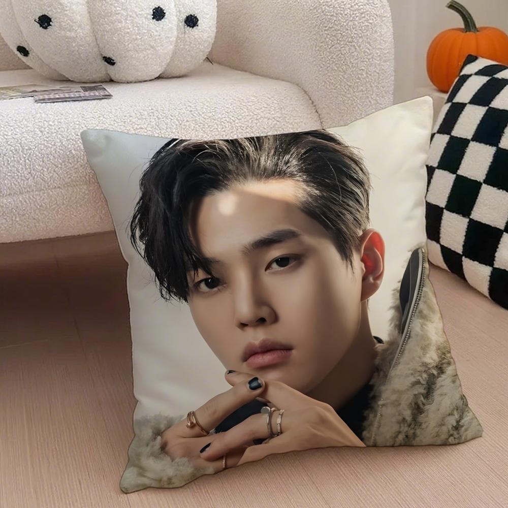 Handsome Charming Korean Actor SSong Kang Cushion Cover Throw Pillow Cover Hidden Button Durable Polyester Chair Cushion