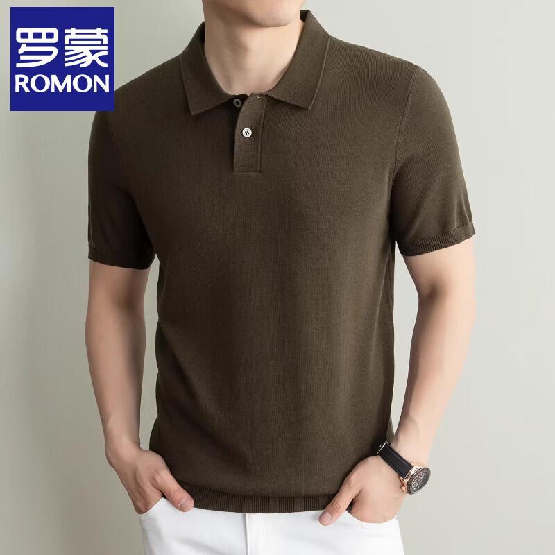 Luomeng Men's Old Money Style Tencel Blend Polo Shirt
