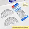 Eco-Friendly Transparent 180° Protractor - Durable Plastic Semicircle Ruler for Students