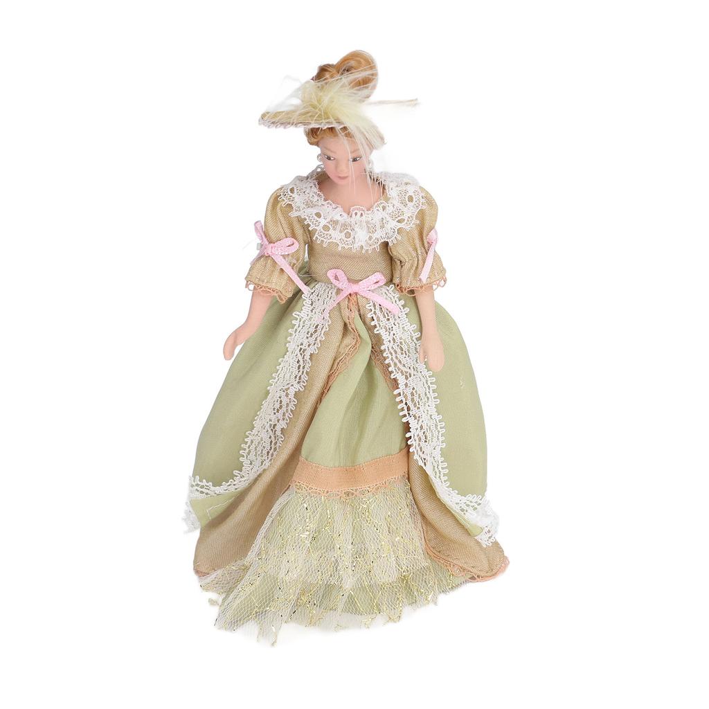 Dollhouse Character Model Lifelike Vivid Rotatable Limbs Good Stability Dollhouse Mini Ceramic