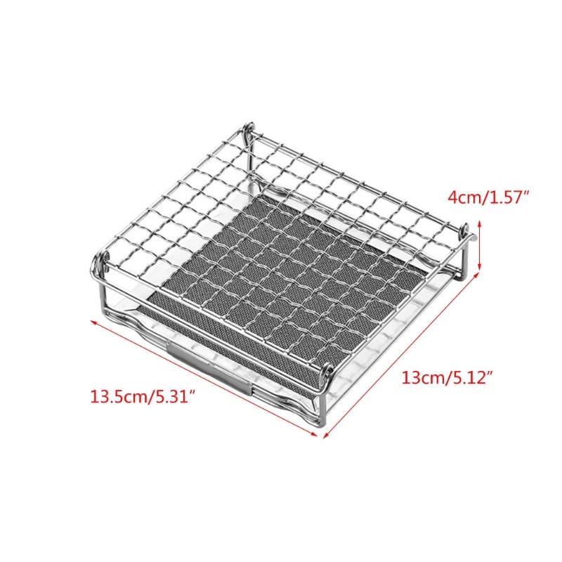 Stainless Steel Baking Cooling Rack Foldable Toast Grill Camping Cooking Tool