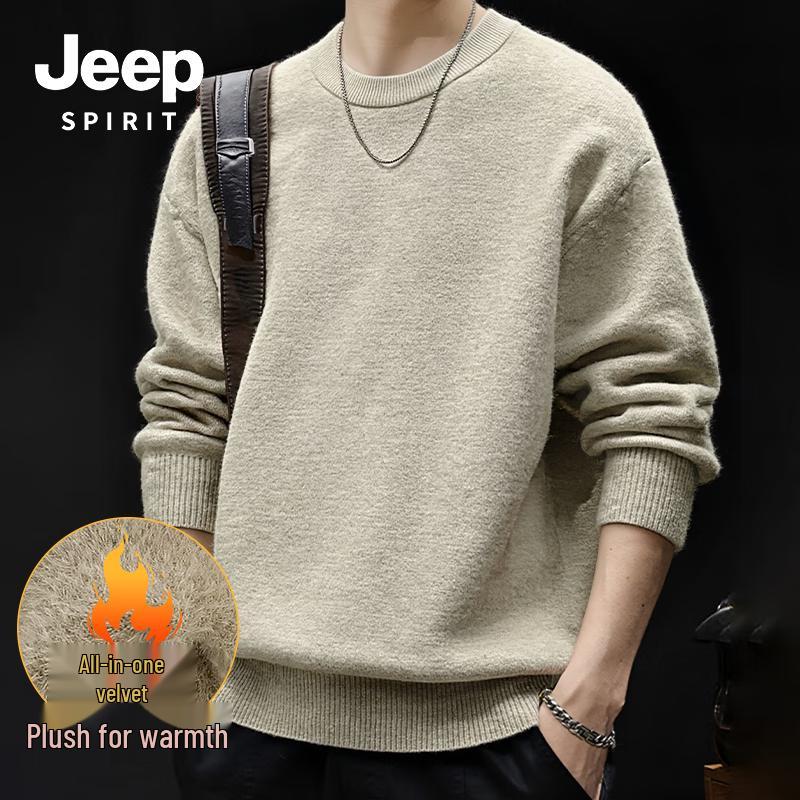 

JEEP SPIRIT Men s Fleece Lined Thermal Knit Sweater L