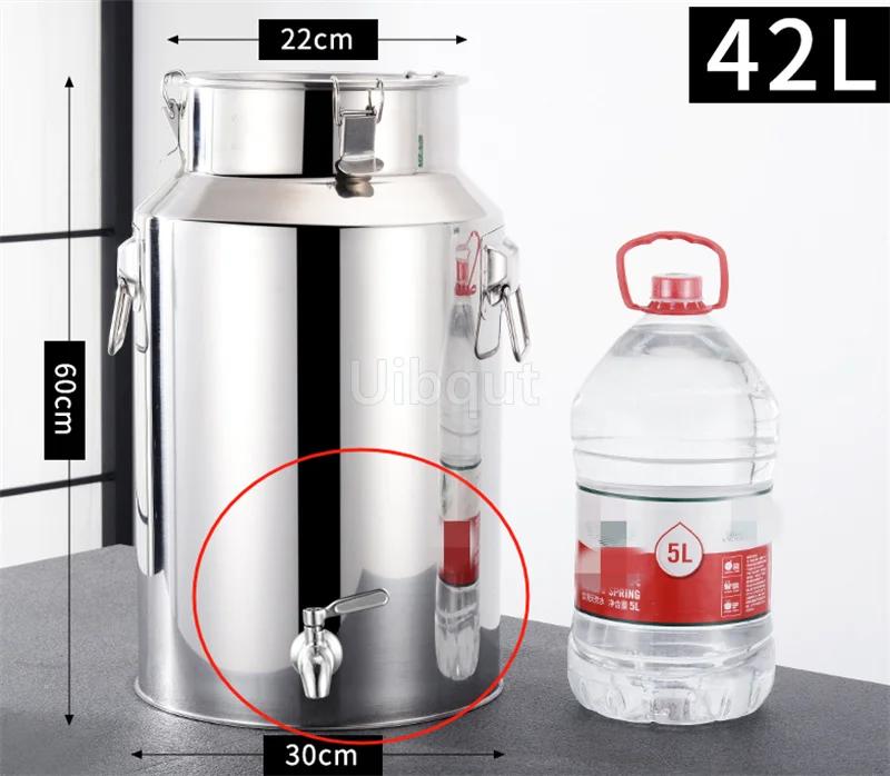 Tank Edible Oil Tank Peanut Milk tea Wine Sealed Tank Brewing Fermentation Stainless Steel Sealed Barrel with Faucet ransport