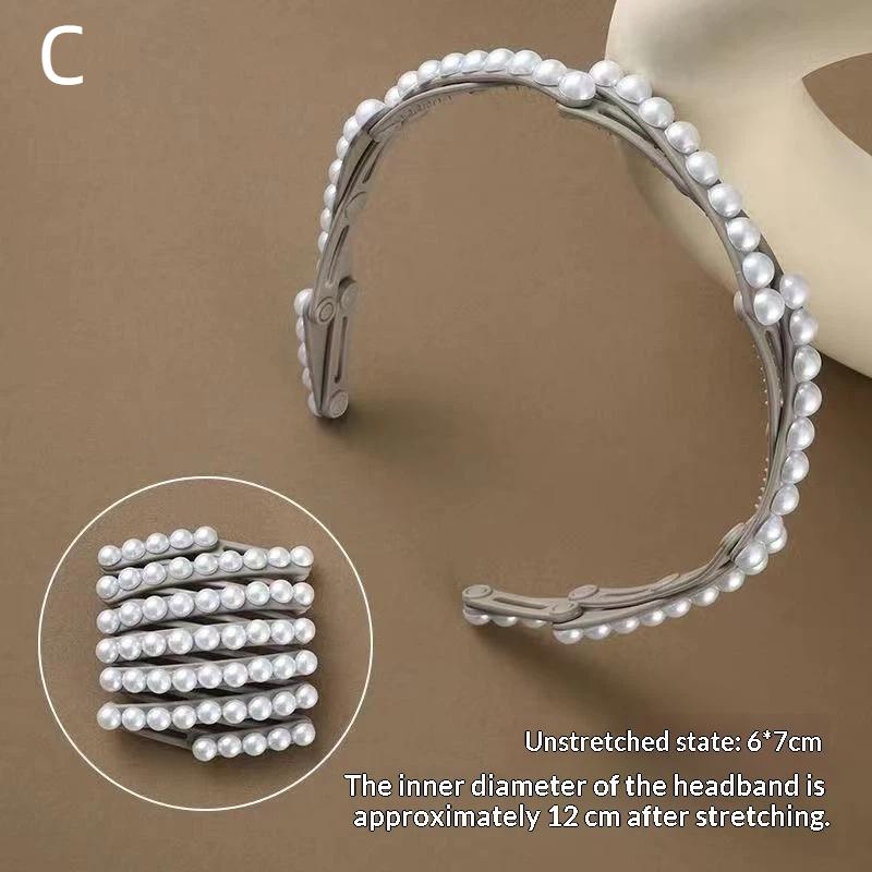 Convenient Foldable Solid Plastic Hairband For Women Girls Travel Stretchable Headband Hair Head Band Novelty Hair Accessories