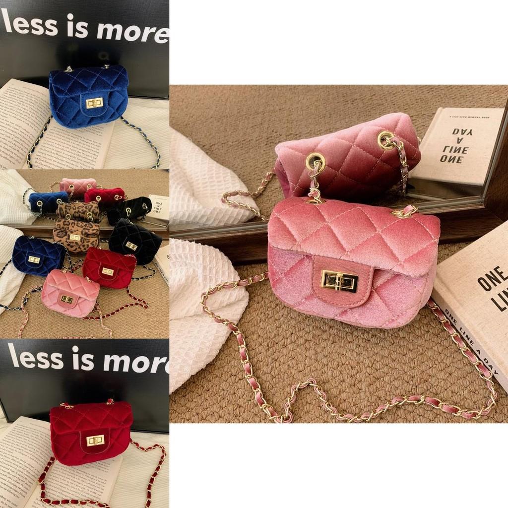 Stylish Velvet Mini Chain Shoulder Bag For Children Perfect For Daily Wear