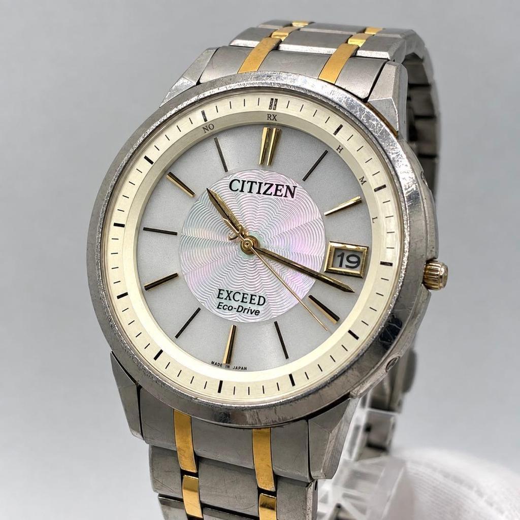 Used Excellent Condition CITIZEN EXCEED Mother-of-pearl Solar