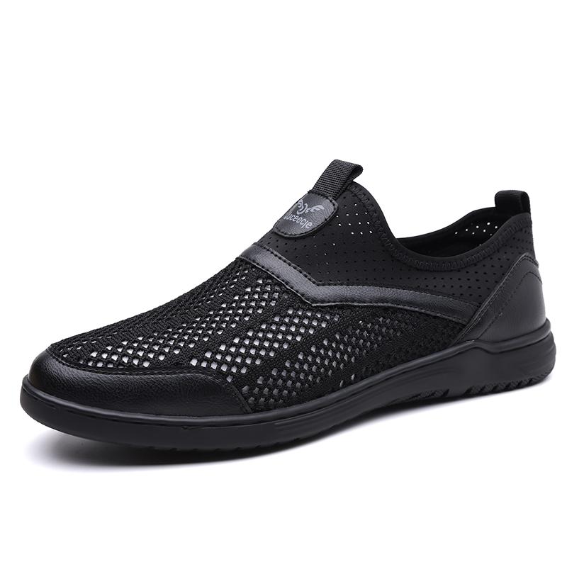 Breathable Mens Sneakers Fabric Mesh Casual Shoes New Arrival Man Summer Shoes Lightweight Male Loafers Simple Treking Footwear