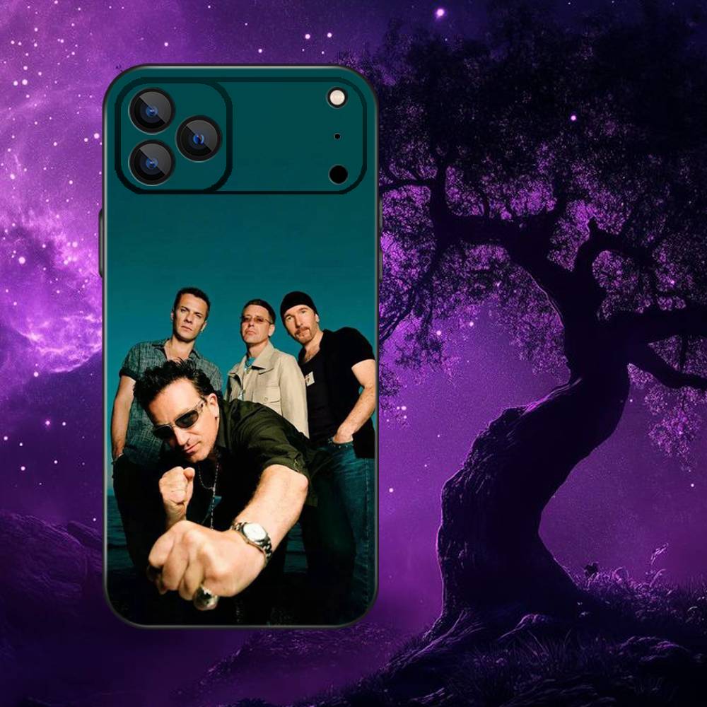 Band U2 Pop Phone Case For iPhone 17,16,15,14,13,12,Pro,Max,Plus,E,SE4,Air,Mini Black Soft Box