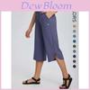 Summer Women Loose Fit Wide Leg Pants With Pockets For Casual Daily Wear