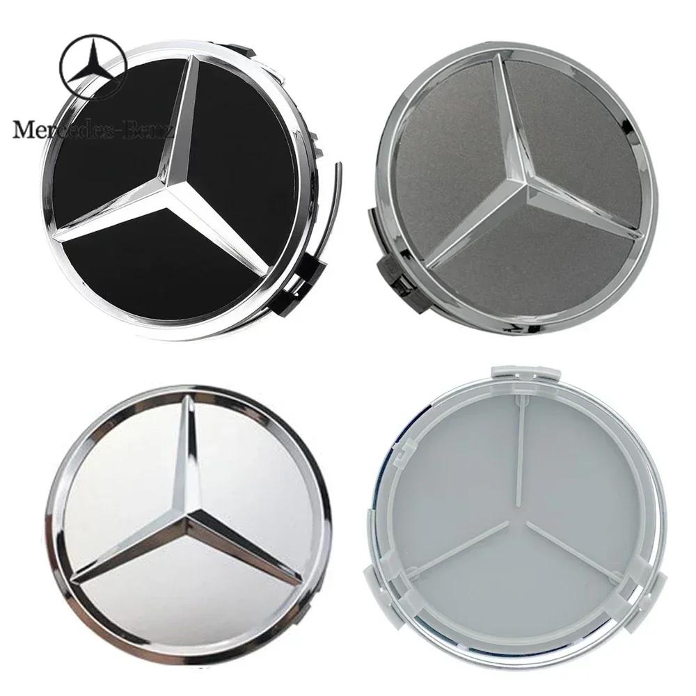 Car Sticker Benz Hot 2026 New For Benz 4pcs 75mm Car Wheel Center Caps Rims Hub Caps For Mercedes Benz W204 205 A B C E S CLA CL