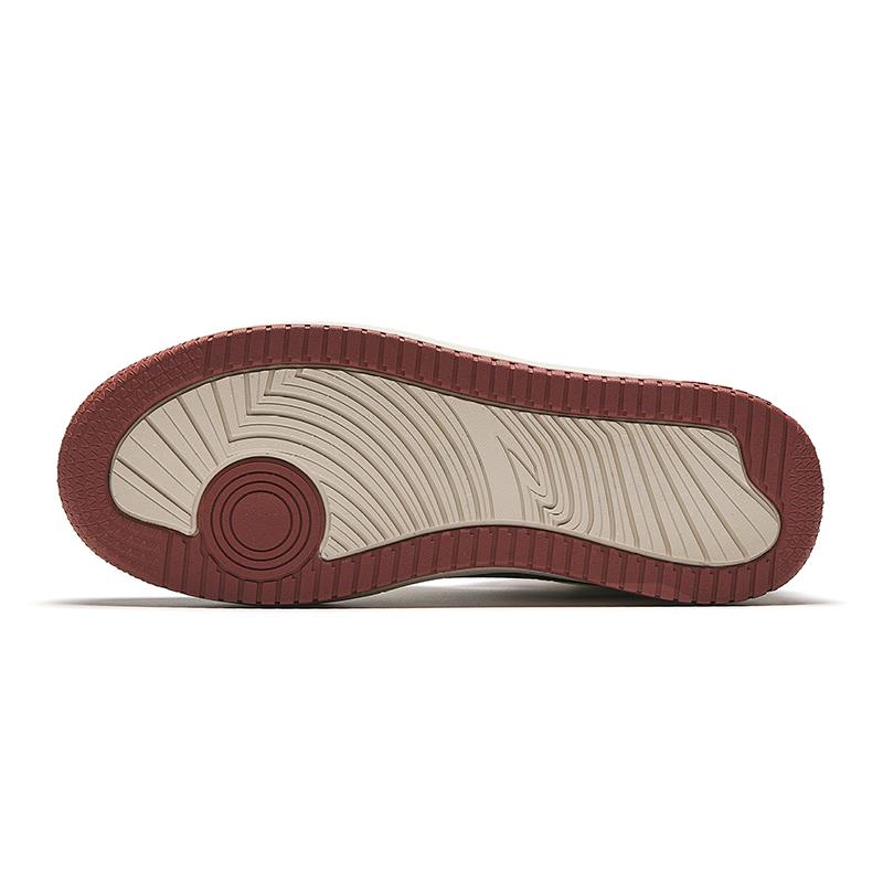 Anta Lifestyle Series Zero Feel Retro Versatile Slip Resistant Durable Mid Top Skate Shoes Men Sneakers White Black Red 912448083-2