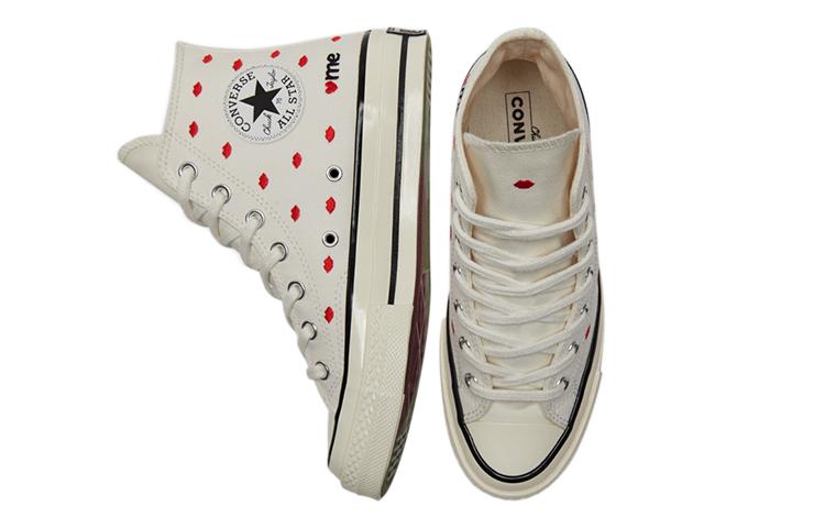 Chuck 70 Converse Embroidered Lips High 'Love Me - Vintage White' A01601C