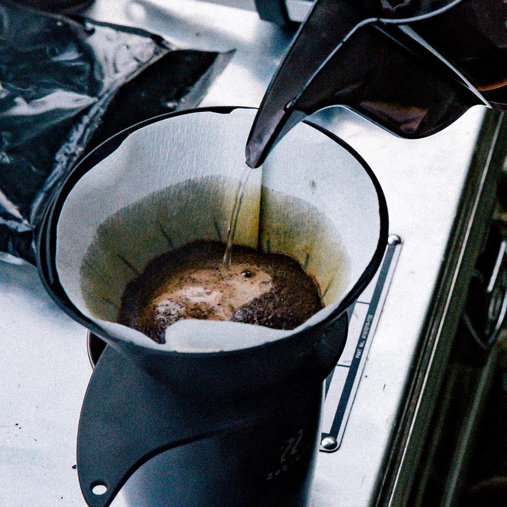 Zebrang V60 Flat Dripper Lightweight and Portable for Outdoor Cups of Coffee ZB-VDF-02B, Camping, 1-4