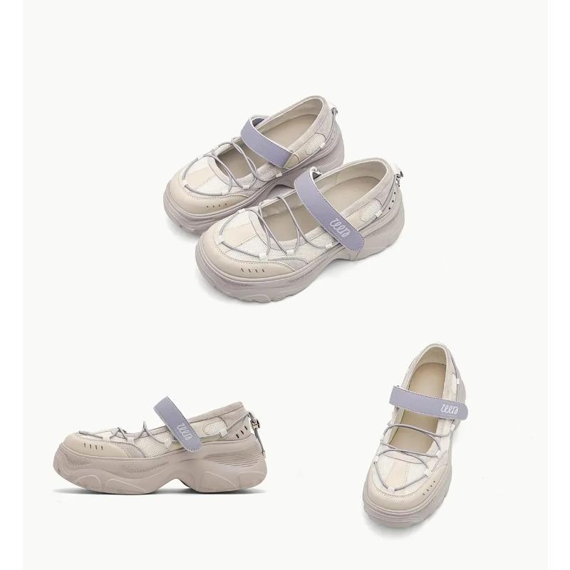 Mary Jane Style Thick Heel Summer New Women's Shoes Comfortable Sports Sandals Heightening Casual All-Match Slip-On Loafers