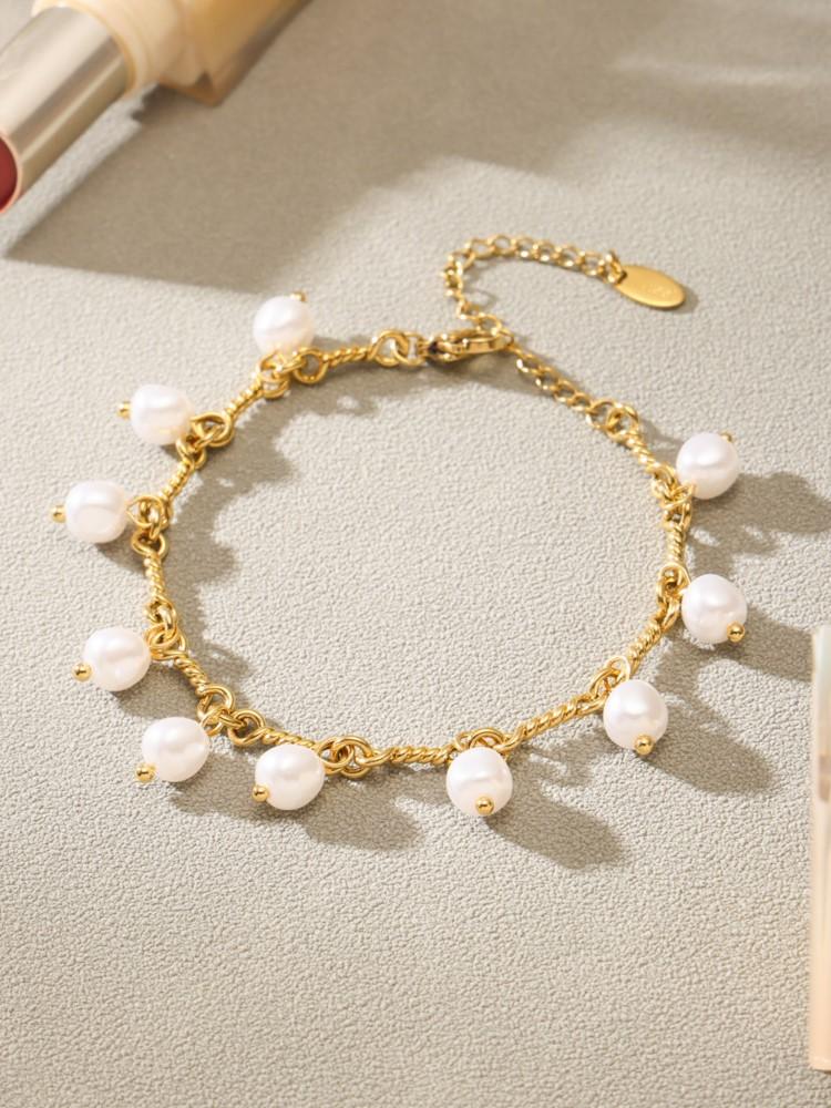 Multi Heart Beads Charms Necklace Bracelet For Women 18k Gold Plated Waterproof Non Tarnish Women's Necklaces Matching Bracelets