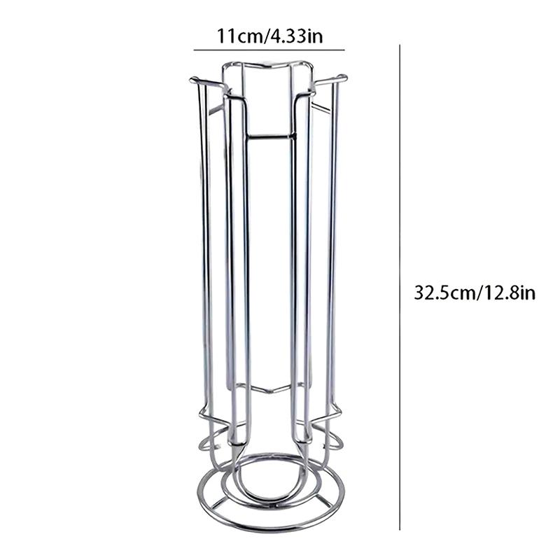 Kaffeekapsel-Präsentationsständer, drehbarer Aufbewahrungsständer, 24-Tassen-Aufbewahrungsständer, rutschfeste Unterseite für Kapseln, Kaffeeutensilien