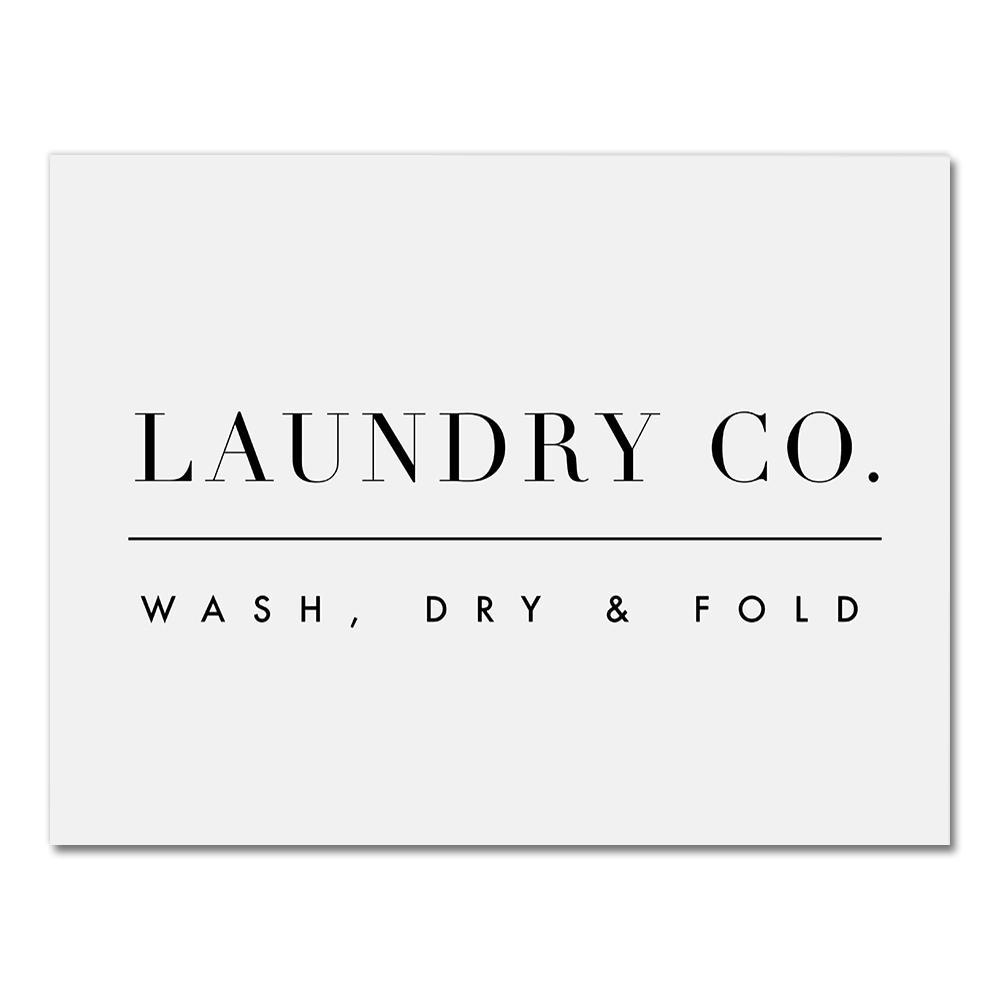 Laundry Wall Art Decor Laundry Sign Print Wash Dry Fold Laundry Guide Poster Art Canvas Painting Picture Home Wall Decoration 21X30CMNo Framed