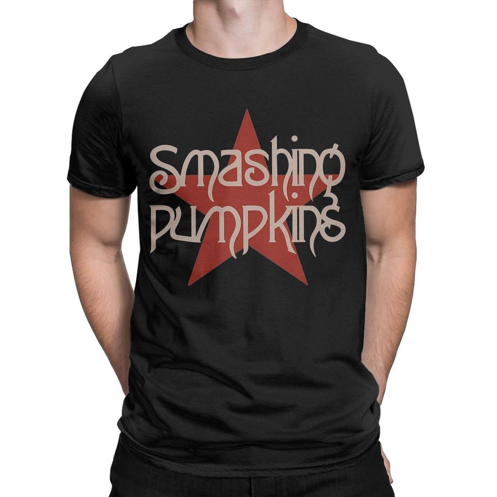 Smashing Pumpkins T Shirt Men 100% Cotton Vintage T-Shirt Crew Neck Tee Shirt Short Sleeve Tops Gift Idea