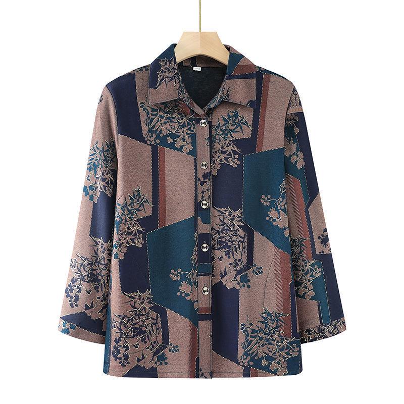 

Grandma s Spring & Fall Two-Piece Set: Cardigan Top and Loose Pants for Middle-Aged and Elderly Women. 2XL 100-115 lbs