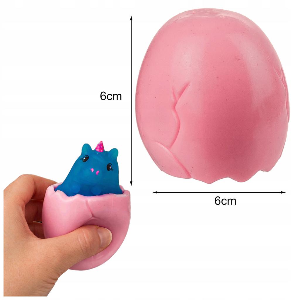 Pink Unicorn Jumping Out of an Egg Sensory Squishy Antistress