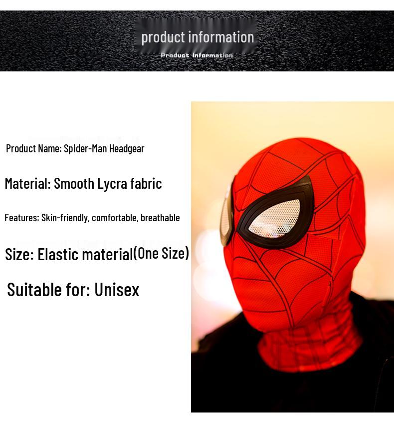 Cross-Border Spiderman Halloween Mask for Adults & Kids – Cute, Funny, Disco-Inspired Headgear