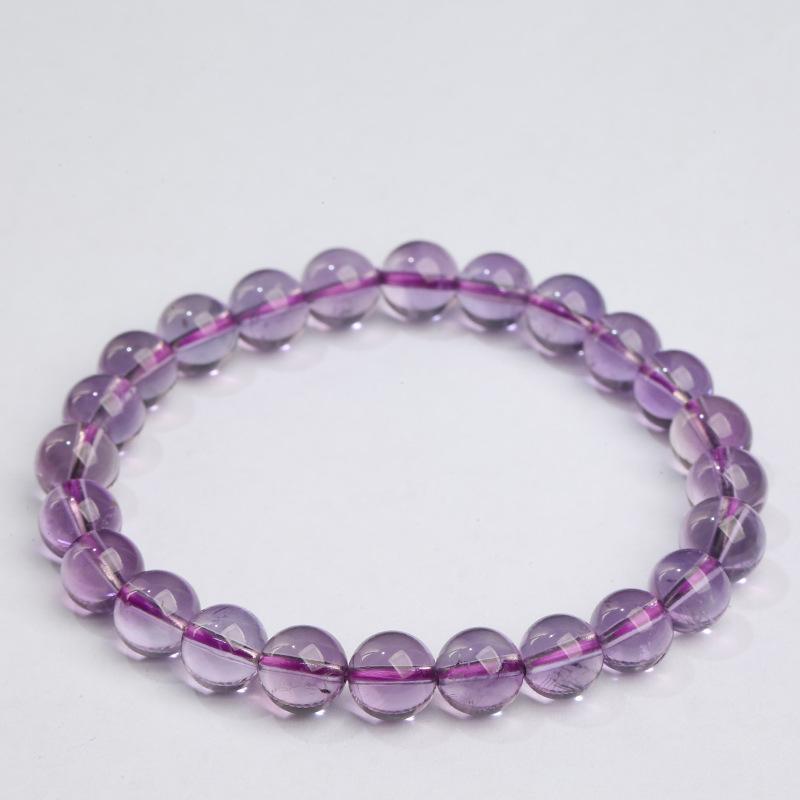 Hongchu Crystal Natural Light Amethyst Bracelet Brazilian Amethyst DIY Fashion Bracelet