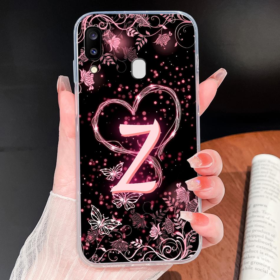

For Samsung Galaxy A20 A20S A21 A30 A30S Phone Case Butterfly Letters Soft TPU Clear Silicone Shell For Galaxy A 20 A 30 Housing Galaxy A20S&Transparent